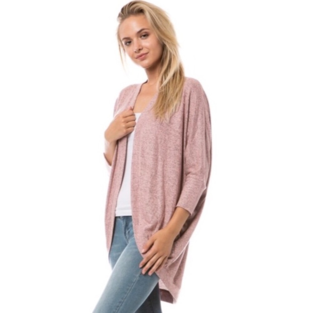 Pink Cocoon Cardigan